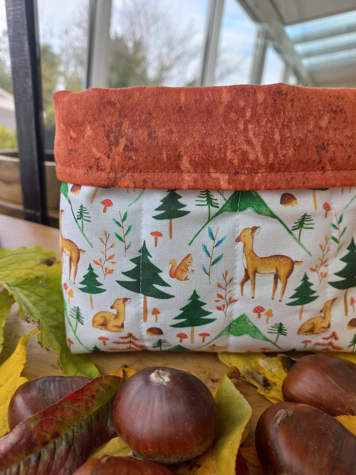 Panier motifs automne