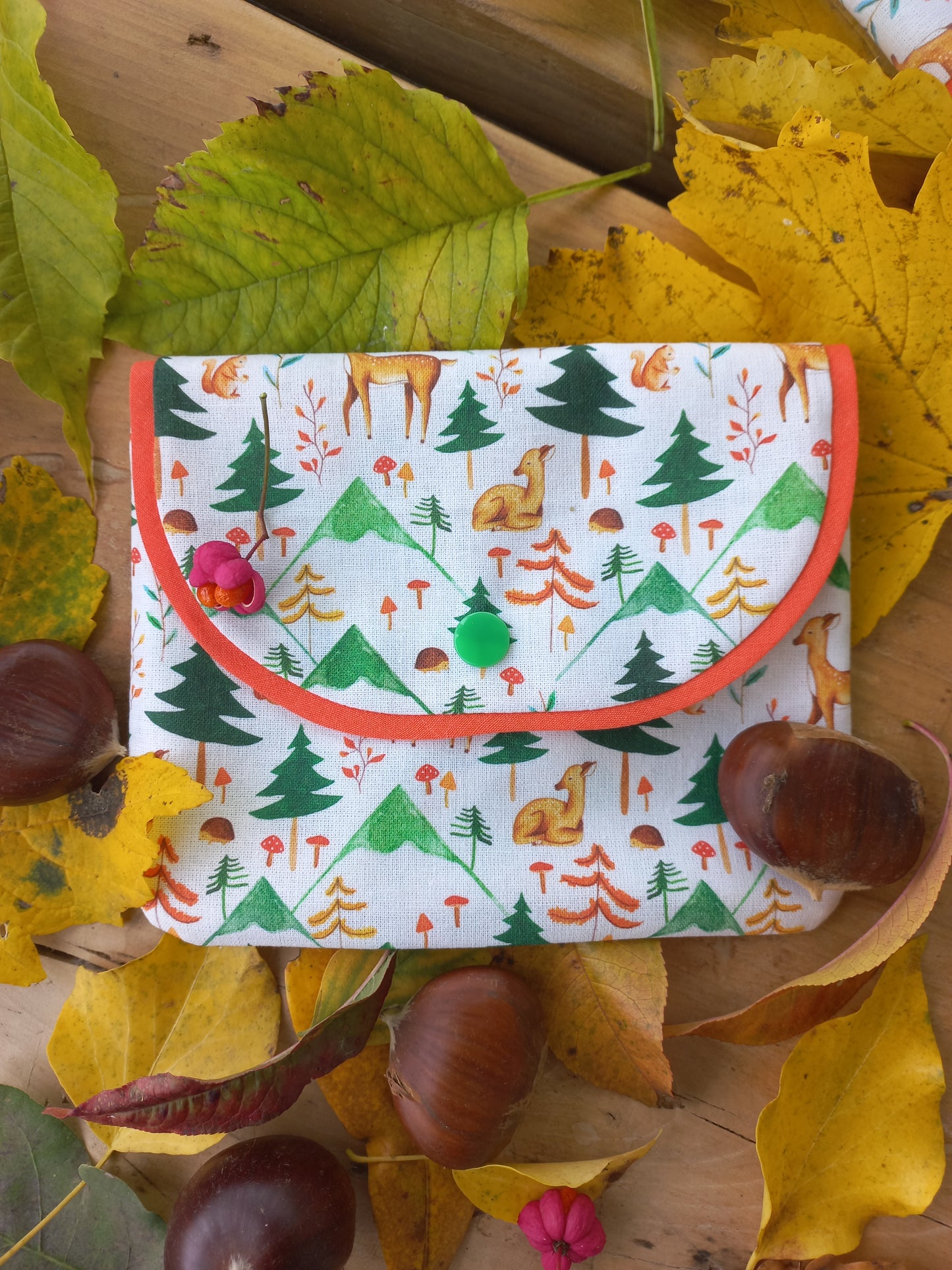 Pochette motifs automne