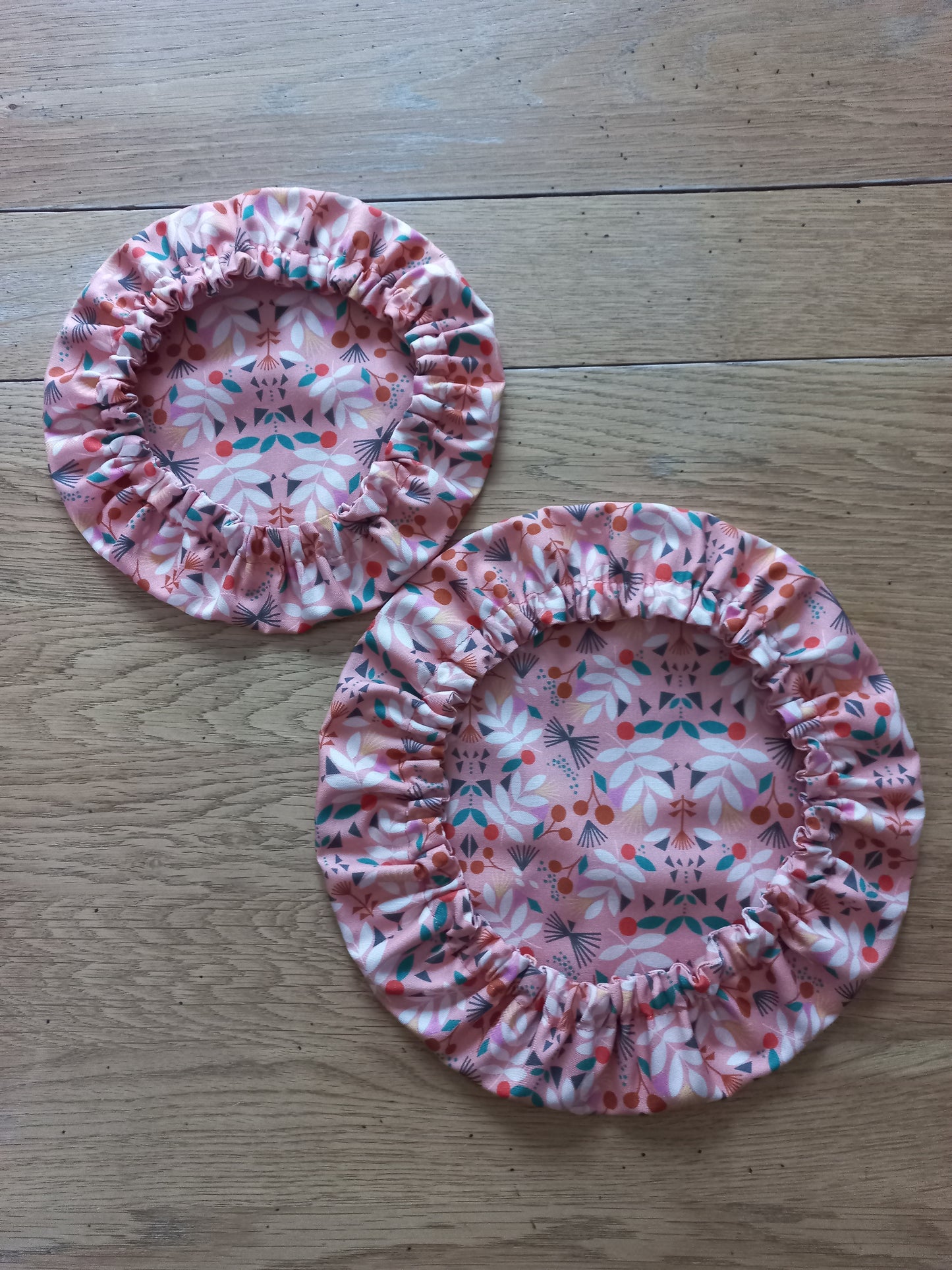 Lot de 2 couvercles alimentaires fleurs