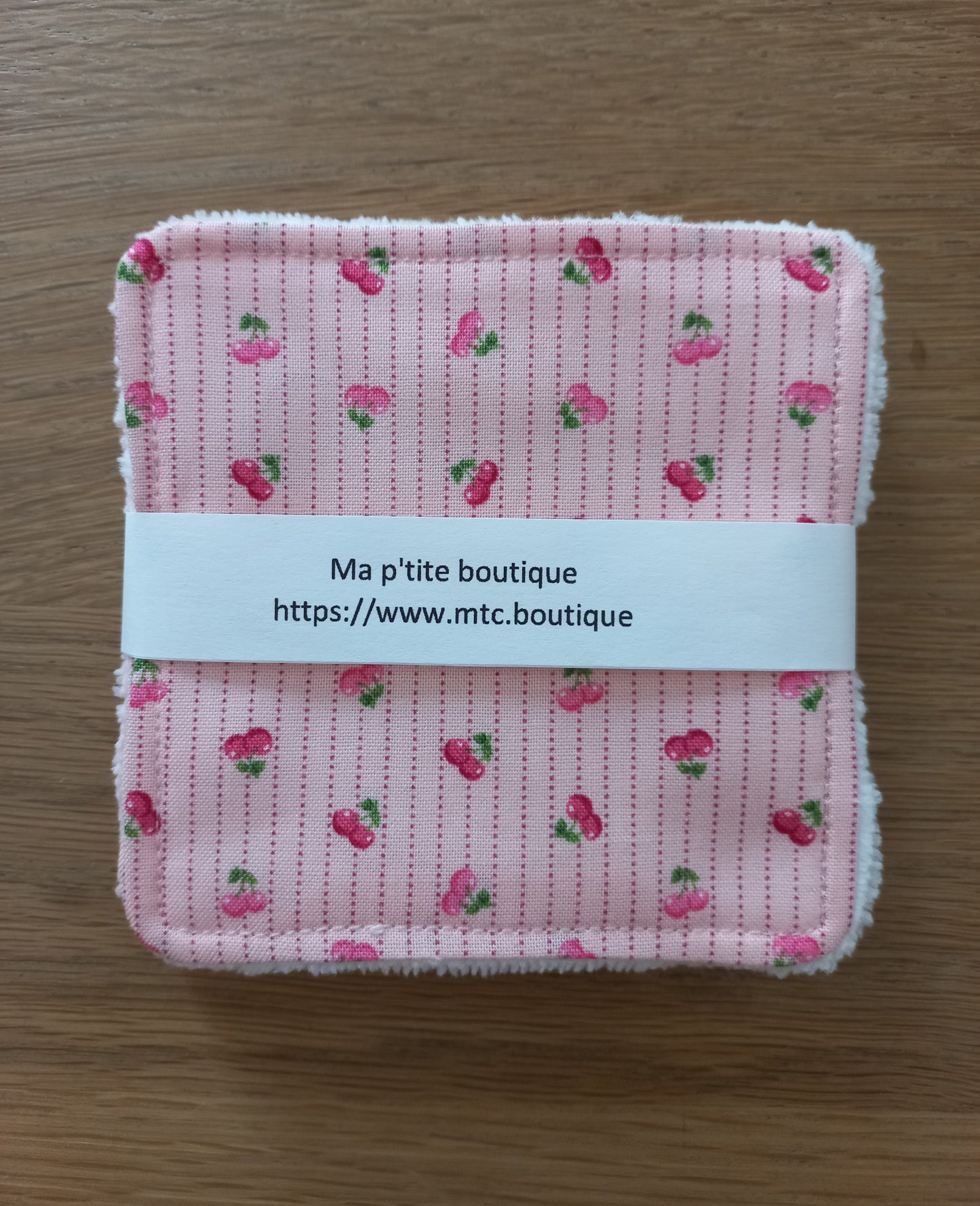 Lot de 4 lingettes imprimé cerises