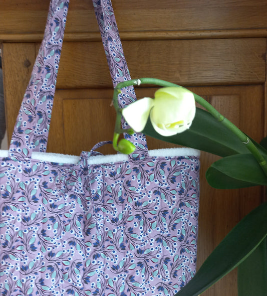 Sac cabas matelassé coton et éponge
