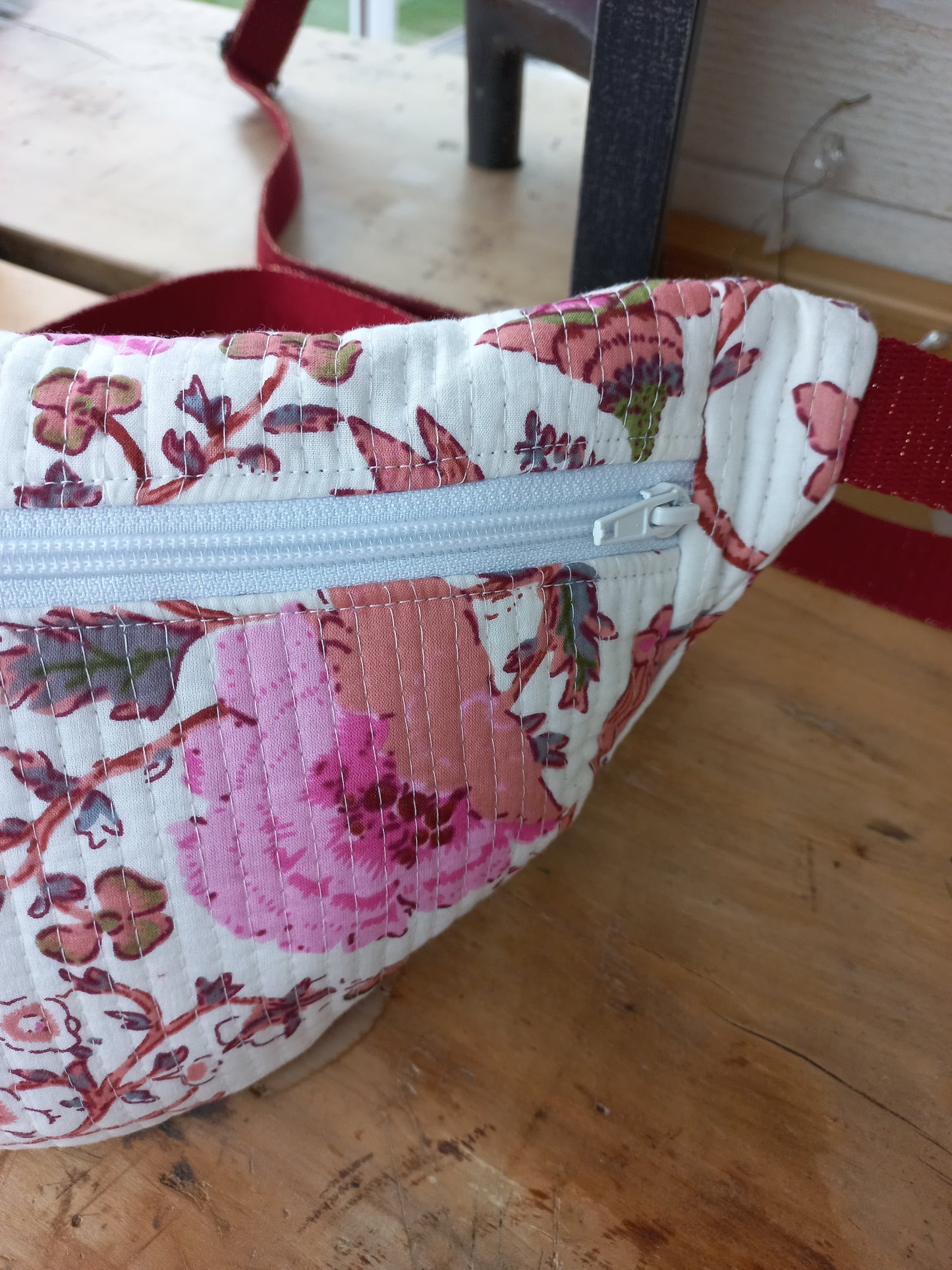 Sac banane tissu indien matelassé