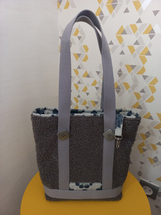 Sac cabas petit format sherpa et coton
