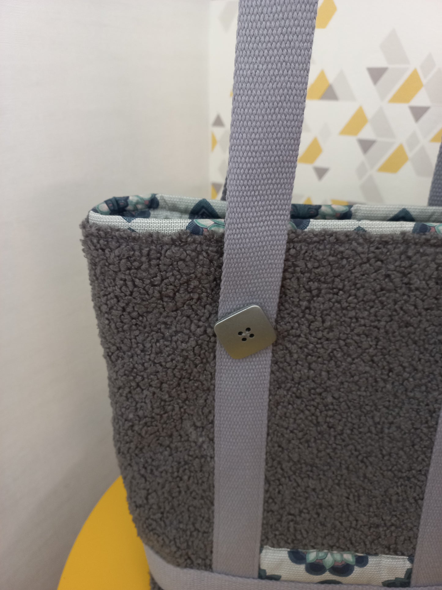 Sac cabas petit format sherpa et coton
