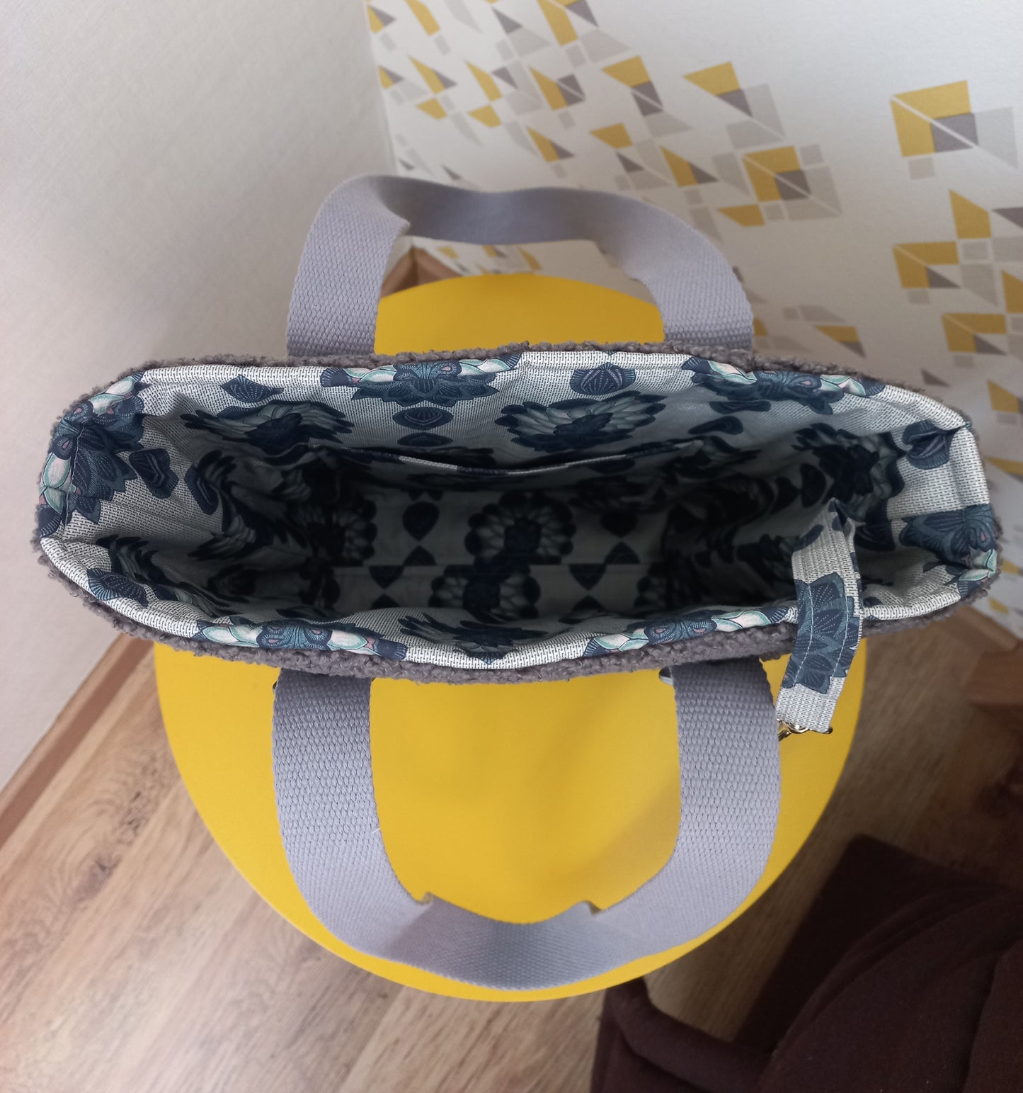 Sac cabas petit format sherpa et coton
