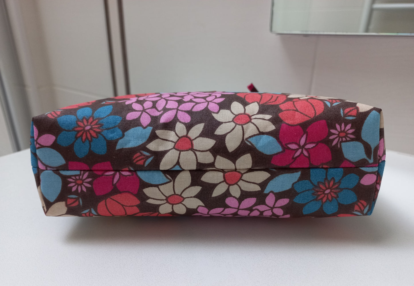 Trousse coton enduit fleurs