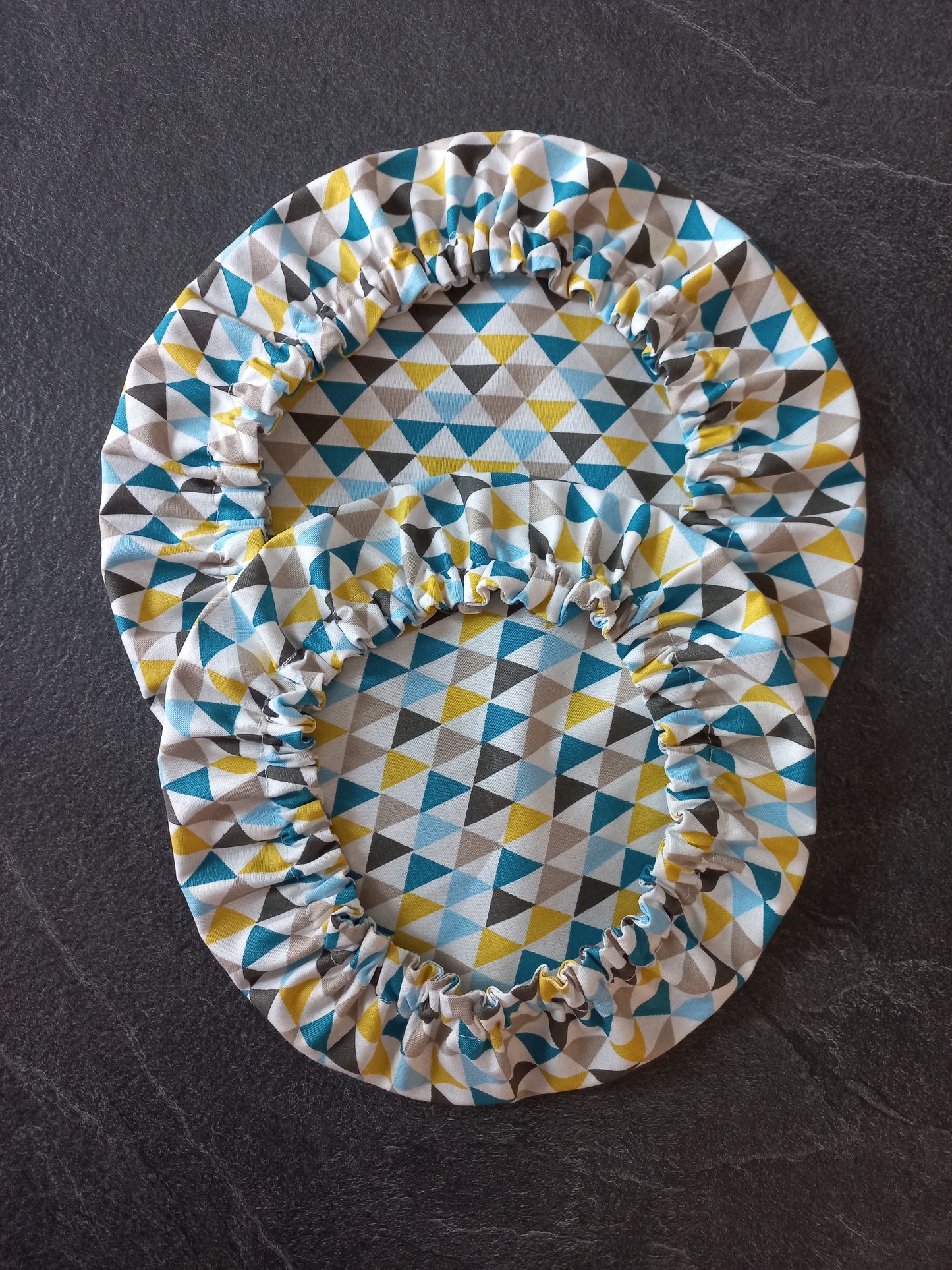 Lot de 2 couvercles alimentaires motifs triangles
