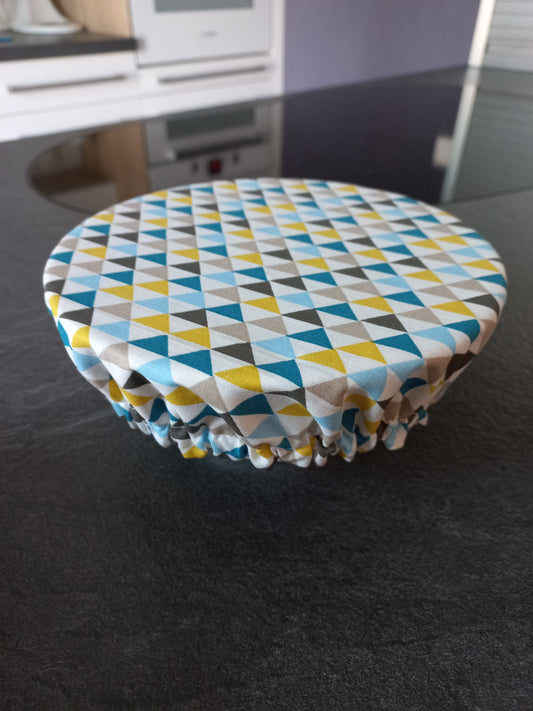 Lot de 2 couvercles alimentaires motifs triangles