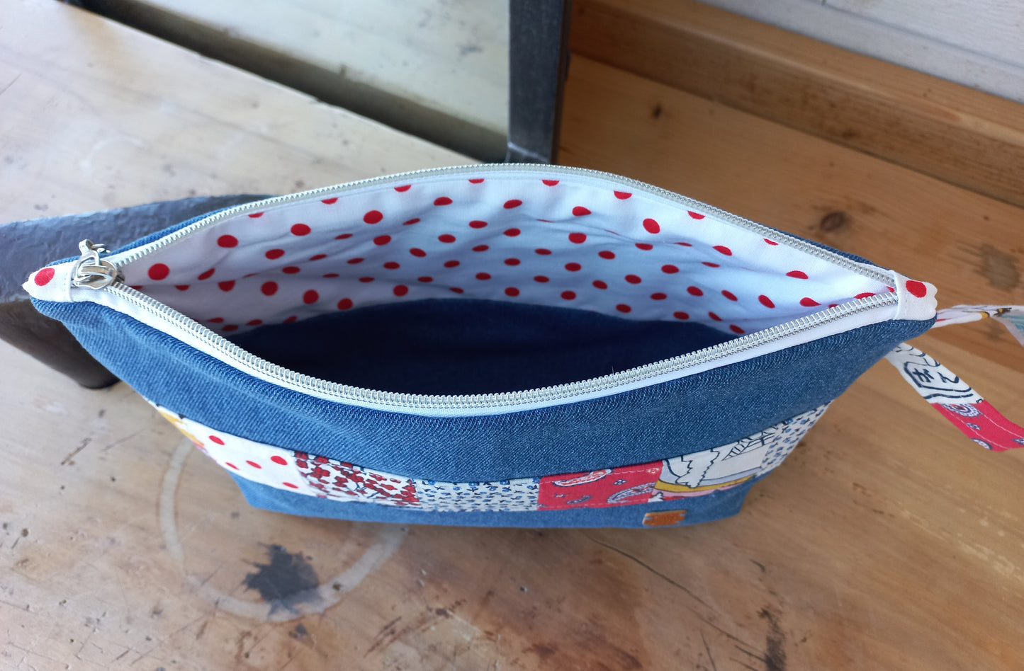 Trousse jean et tissu