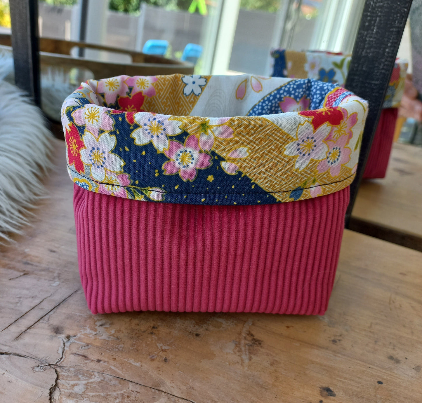 Panier multi-usages réversible tissu japonais