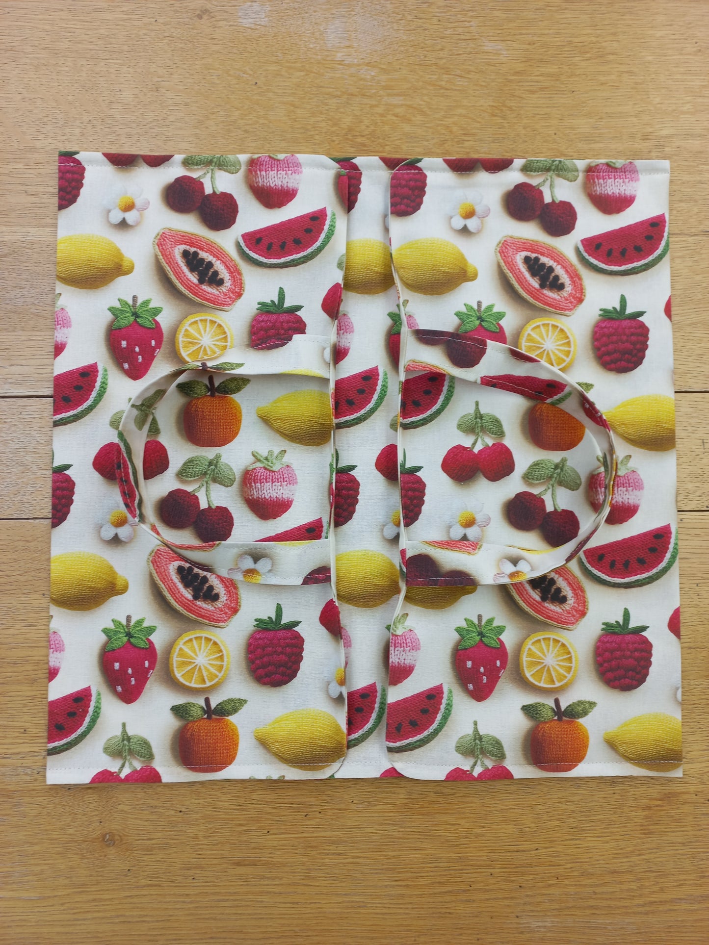 Sac à gâteaux, quiches et tartes fruits tricot