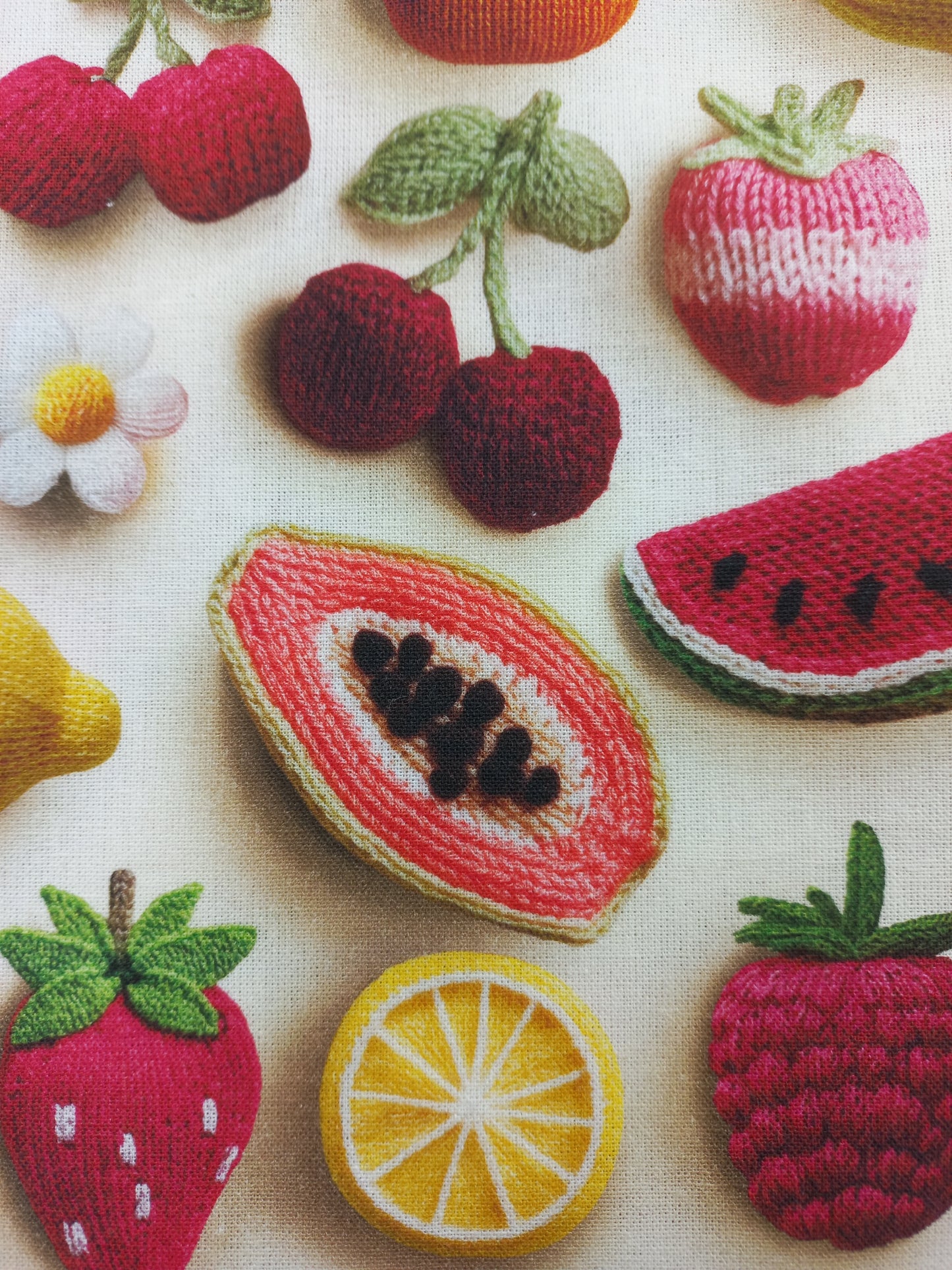 Sac à gâteaux, quiches et tartes fruits tricot