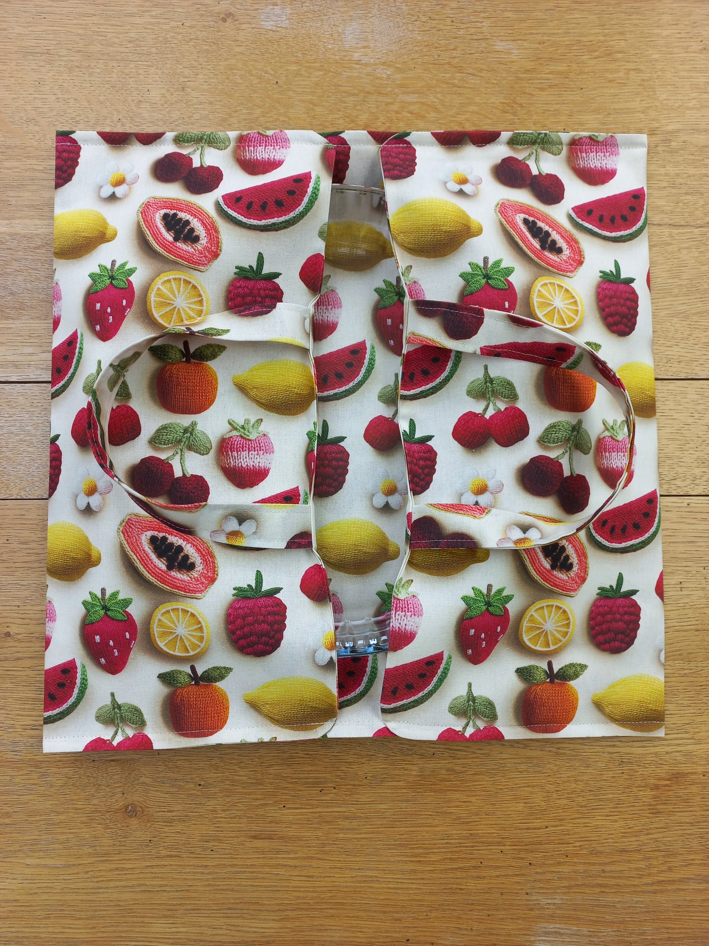 Sac à gâteaux, quiches et tartes fruits tricot