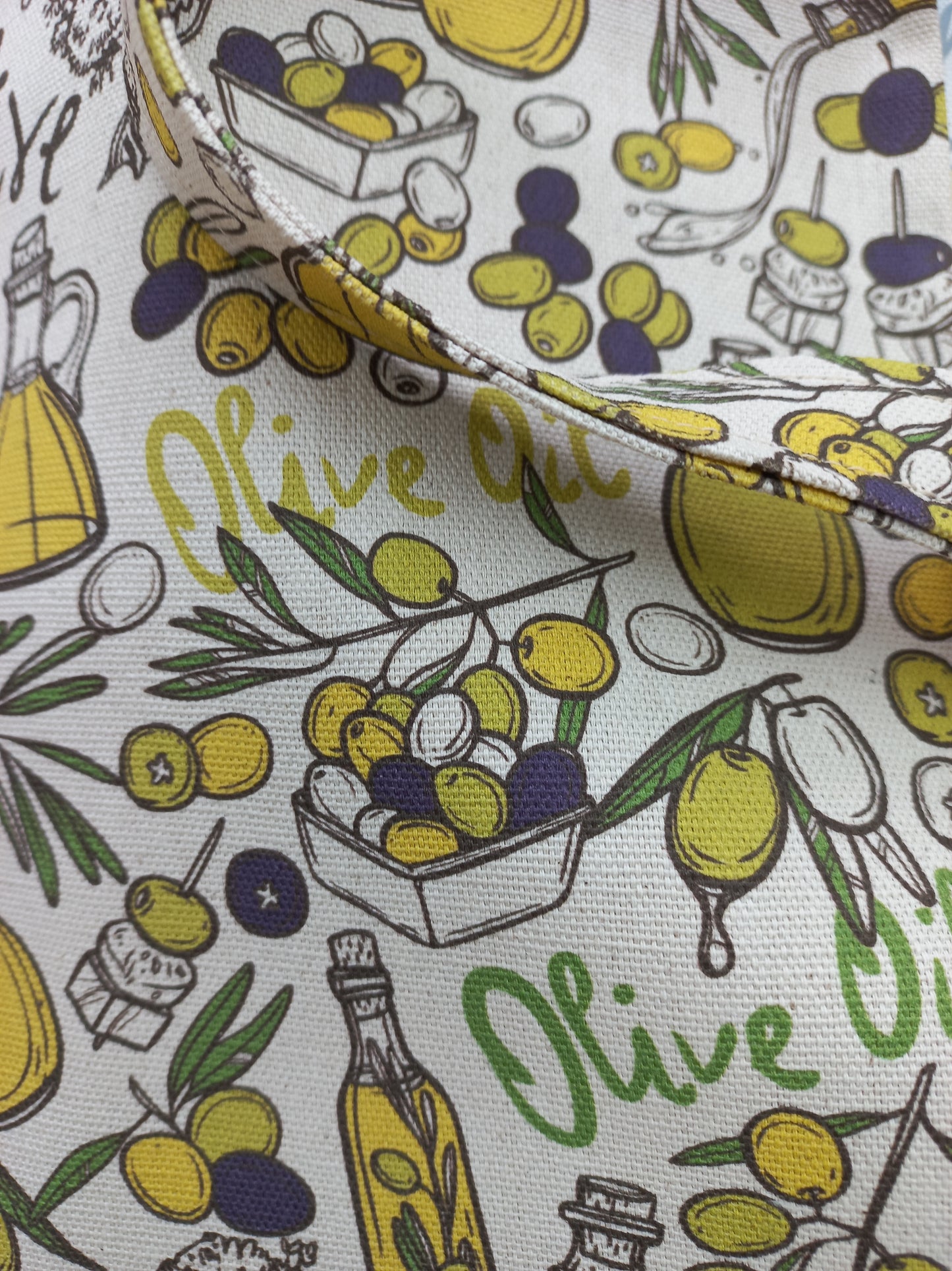 Sac à gâteaux, quiches et tartes imprimé olives