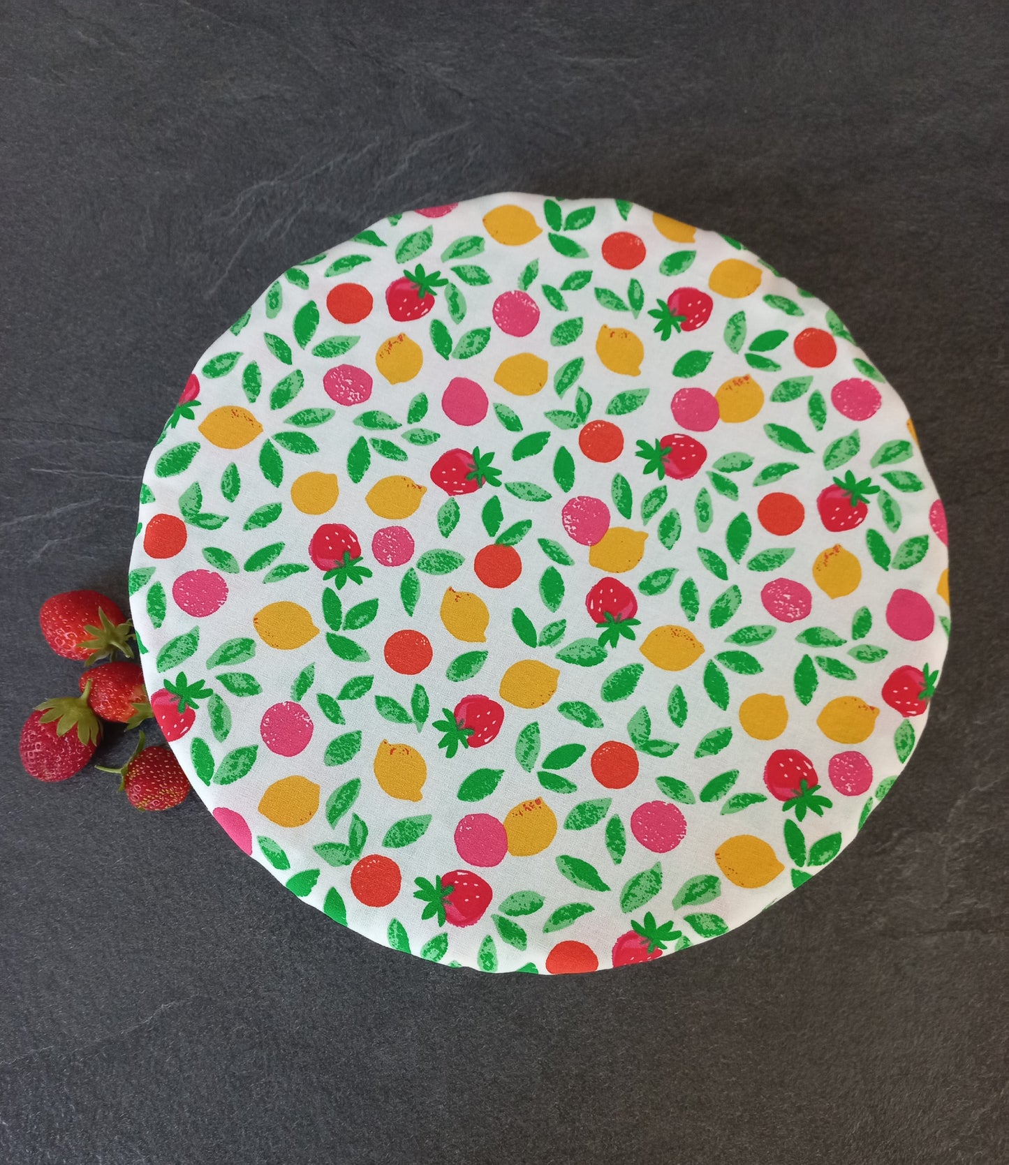 Ensemble 2 couvercles alimentaires imprimé fruits