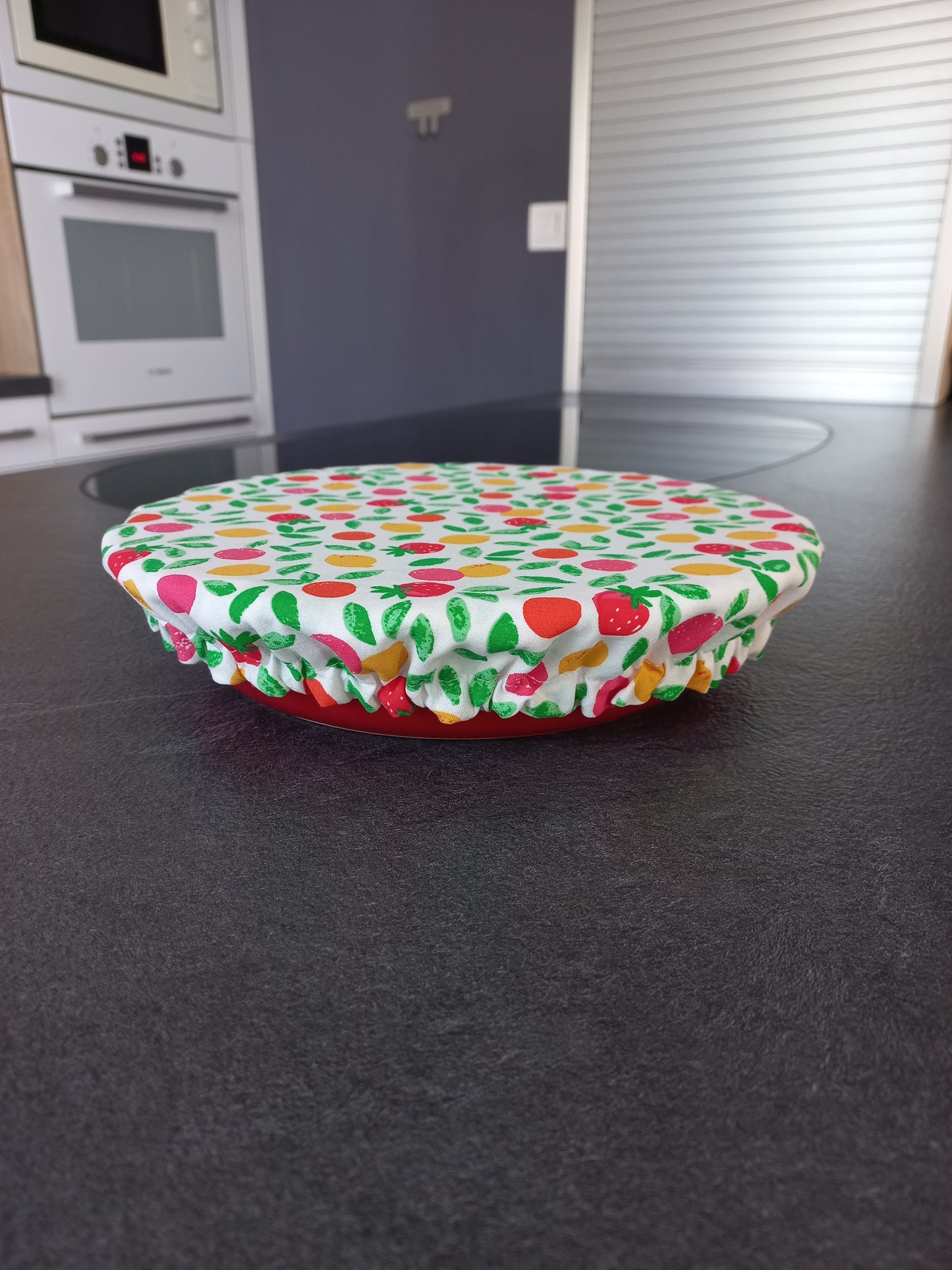 Ensemble 2 couvercles alimentaires imprimé fruits