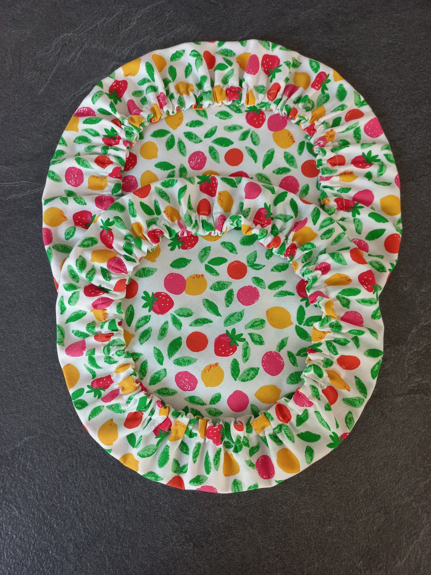 Ensemble 2 couvercles alimentaires imprimé fruits