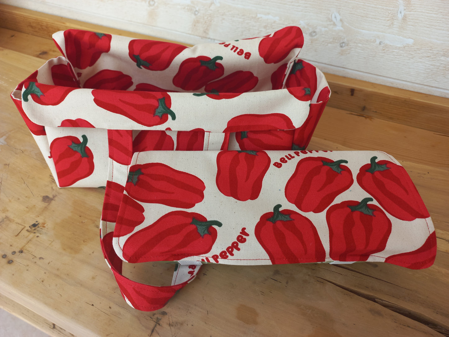 Sac de transport pour cakes imprimé poivrons