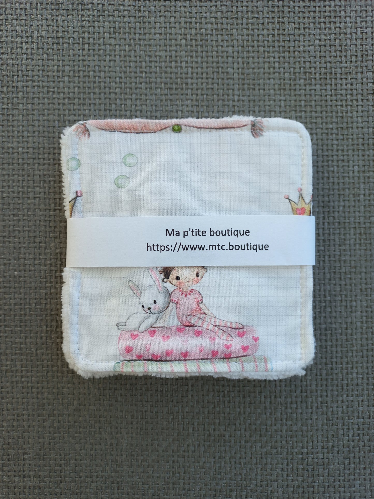 Lot de 4 lingettes filles princesses fées