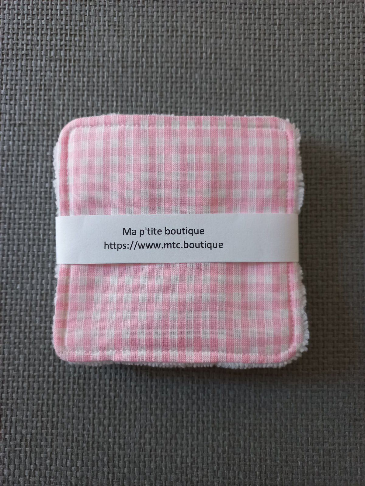 Lot de 4 lingettes vichy rose