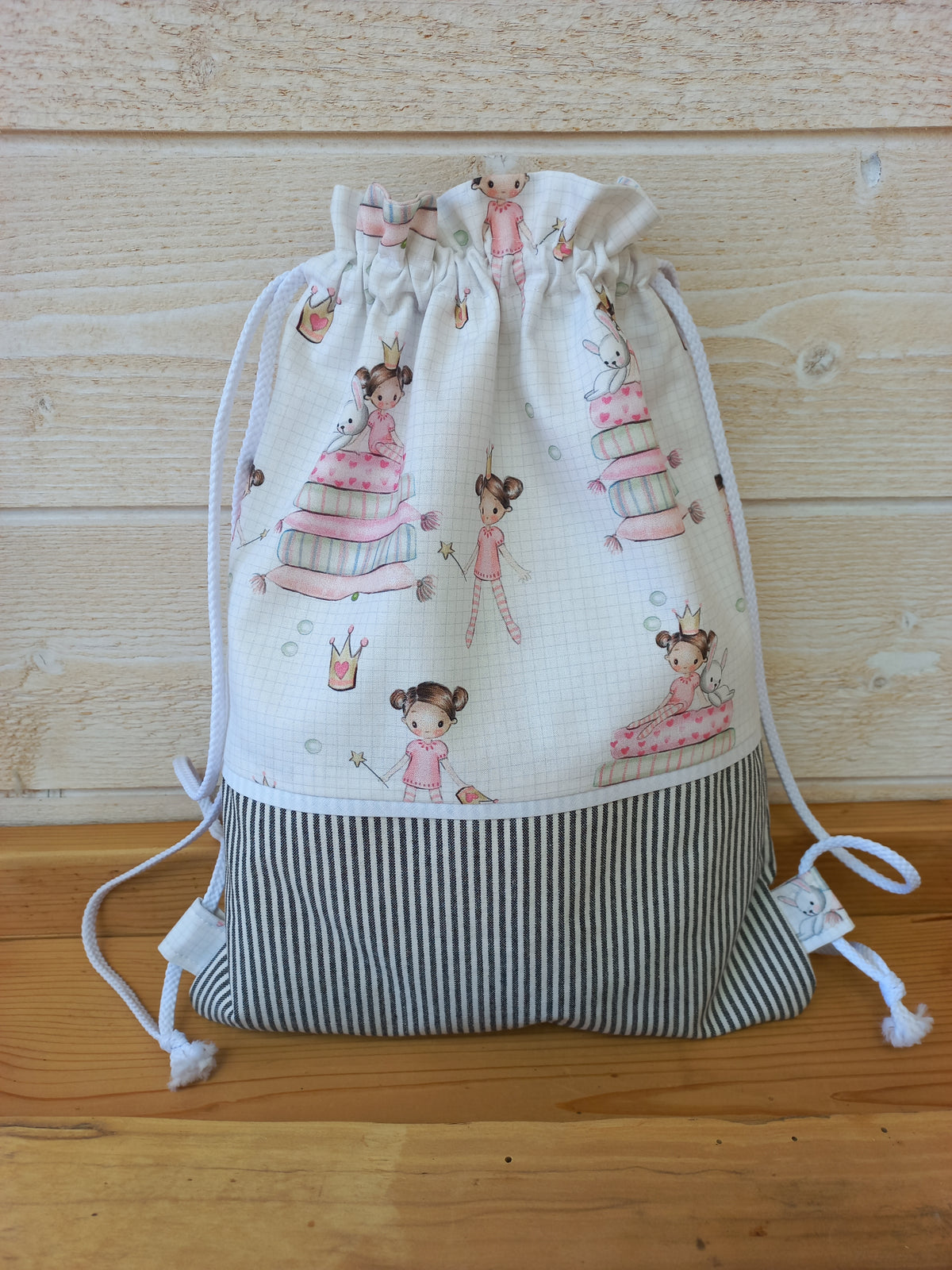 Sac à dos / Sac pochon bébé et fille princesses fées