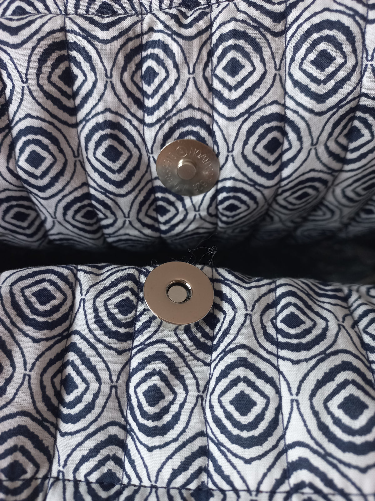 Sac cabas matelassé Papa pique et Maman coud